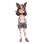 desenhe uma linda garota de costas, apontando uma espingarda como se estivesse atirando, ela deve usar um short jeans bem curto