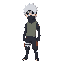 kakashi, high-detail shading, ragnarok style, black outlines