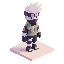 kakashi, high-detail shading, limited palette pastel colours, clean lines