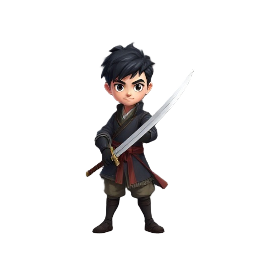 black hair pale skin young swordsman 