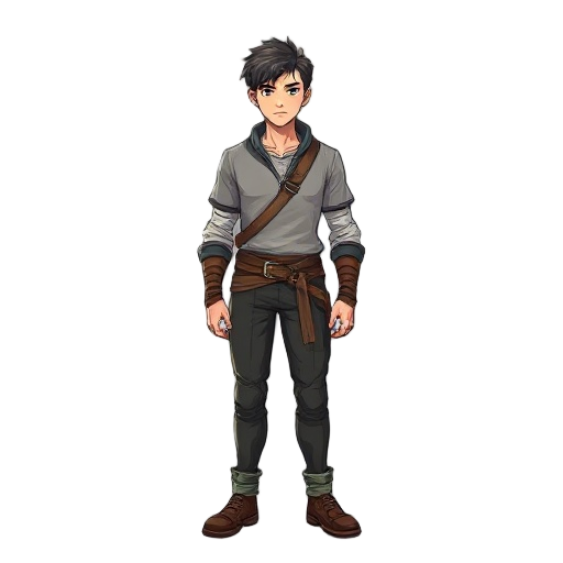 a modern-day rpg male character