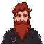 make daedalus. he have a red-haired beard and hair