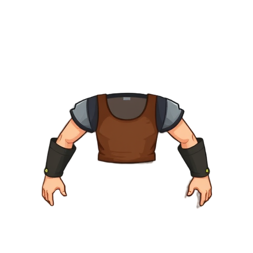 separate shoulders and arms 2d pixel front view give me 12 examples