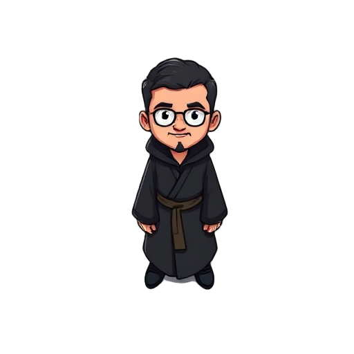 the character is a guy in a black robe