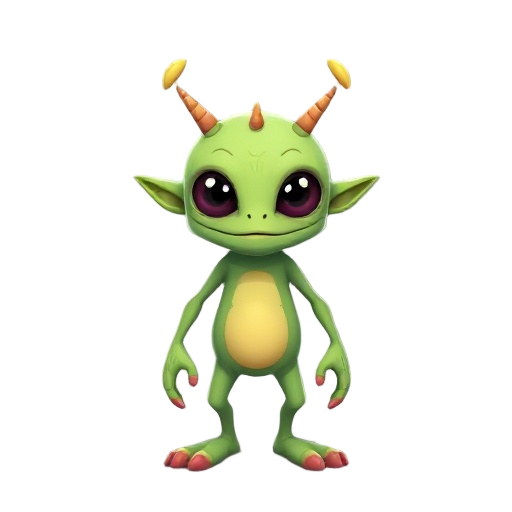 a funny alien monster