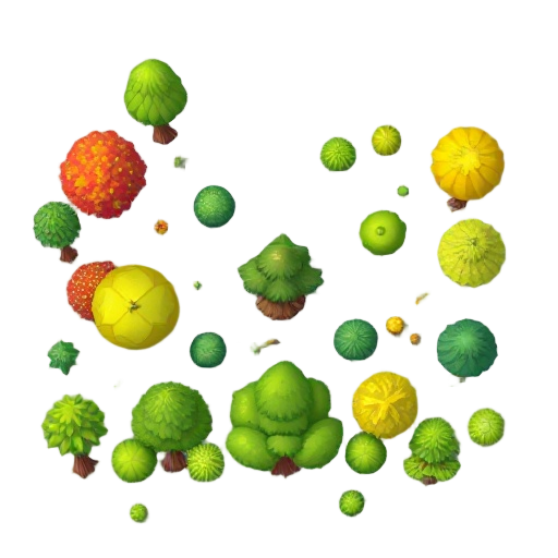 forest with multiple types of tree