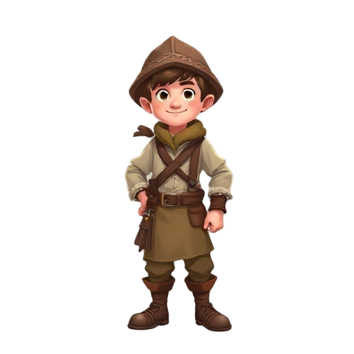 a medieval style farmer around 16 years old