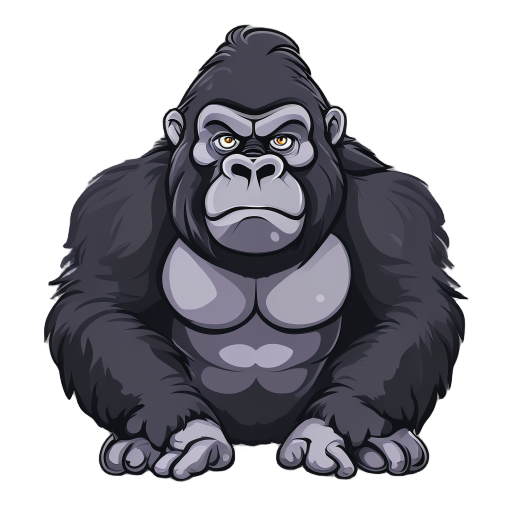 cartoon style gorilla