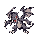 winged, large claws, long teeth, agressive