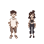 male and female character template