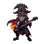 a rock and roll mage that uses rock powers with your black skull guitar