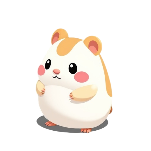 create an isometric squishmallow like creature that ressembles a hamster