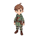 full body fantasy rpg character, neutral/happy pose, modular design for hair and clothes, no face, retro style, minimal shading, clean lines, bright colors, transparent background, game asset.