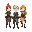 full body fantasy rpg character, neutral/happy pose, modular design for hair and clothes, no face, retro style, minimal shading, clean lines, bright colors, transparent background, game asset.