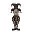 mafia clown from italy, with venetian masks pixel