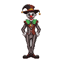 mafia clown from italy, with venetian masks pixel