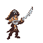  pirate attacking with sword upwards