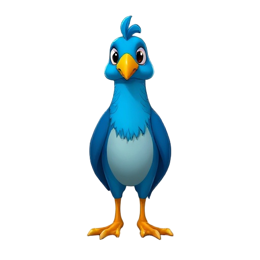  pato azul com cartola preta