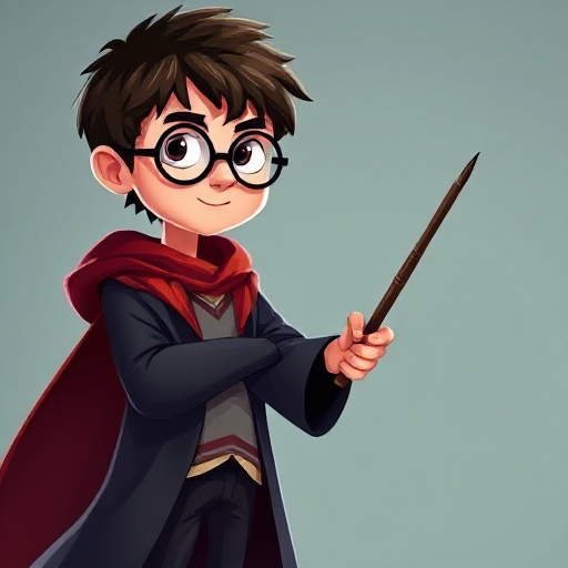 harry potter com roupa de educador físico  de lado