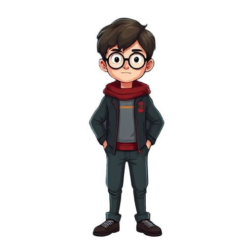 harry potter com roupa de educador físico 