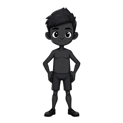 vector black character idle 