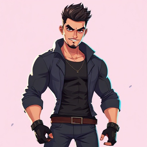 personage masculino para videojuego