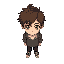 boy(14 old) green eyes brown hairs 
