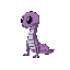 2d game asset, alien worm sprite, side view, simple cartoon style, isolated on a white background