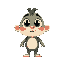 create a 32x32 pixel art character for a 2d platformer game. the character should be cute and friendly, designed for an audience of 8-year-old children. the character should have big, expressive eyes,