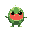 cute chubby watermelon-monster pet