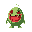 cute chubby watermelon-monster pet