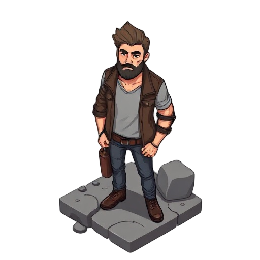 masculino de médio porte, rpg