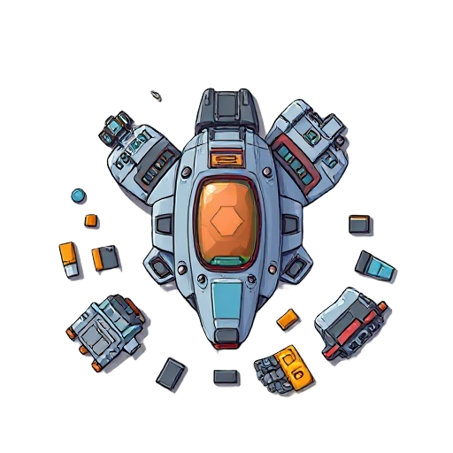broken spaceship parts