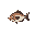 a simple fish item that's curved to show it's full body. it should be cartoonish with a strong black border, and cheery. this needs to resemble an angler fish.