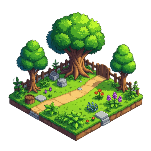 abonden kingdom coverd in plants trees and herbs