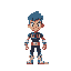 generate a character similar to the characters in the game enter the gungeon, high quality, bright colors, mini character no arms 16 bit style pixel art sci fi