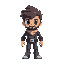 generate a character similar to the characters in the game enter the gungeon, high quality, bright colors, mini character no arms 16 bit style pixel art