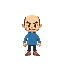 generate a character similar to the characters in the game enter the gungeon, high quality, bright colors, mini character design no arms 16 bit style pixel art