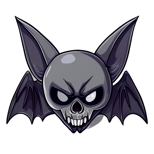 enemy, bat, skull mask on head