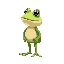 frog character, upright side-facing