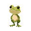 small bipedal frog