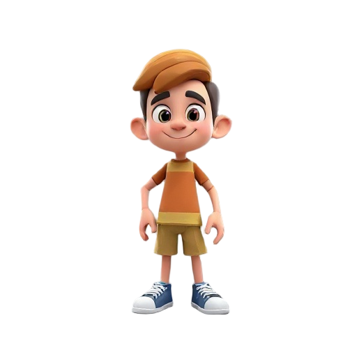 crie um personagem estilizado em low poly para um jogo 3d. o personagem deve ser visualmente bonito, com formas simples e cores vivas, sem muitos detalhes realistas. o estilo deve lembrar jogos como