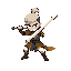 a striker with a long sword