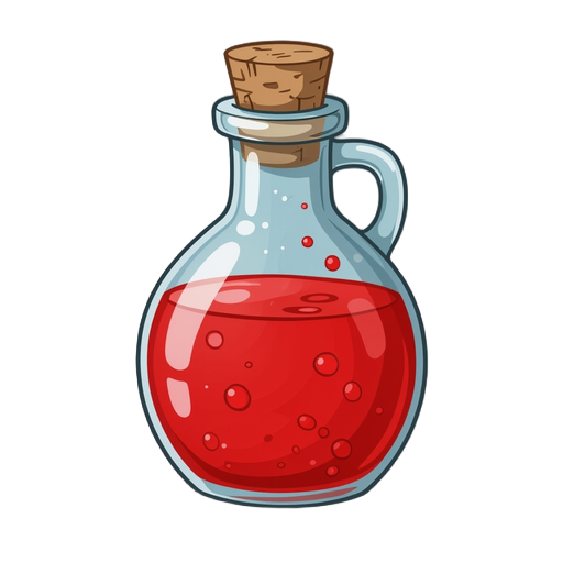 red health potion bottle