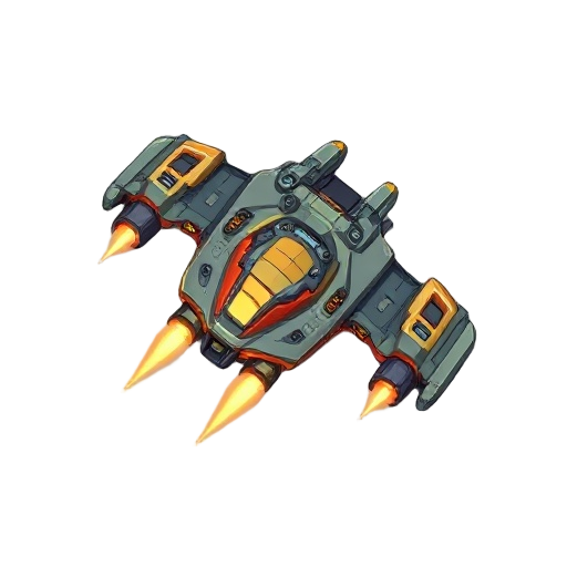top down alien biomechanic  enemy fighter ship 