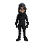 thief wearing all black with realistic proportion 