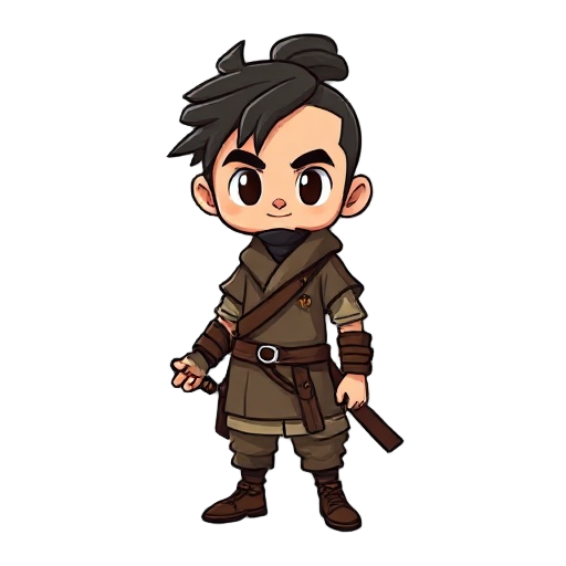 wanderer ronin swordman idle fullbody