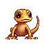 sandy gecko facing left