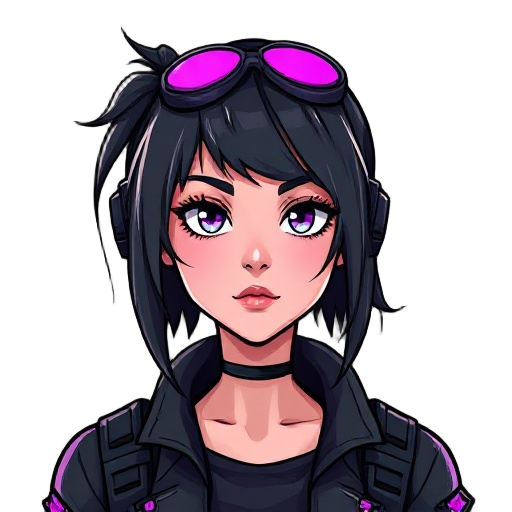 portrait of a cyberpunk woman