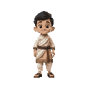 afghan boy character walk cycle